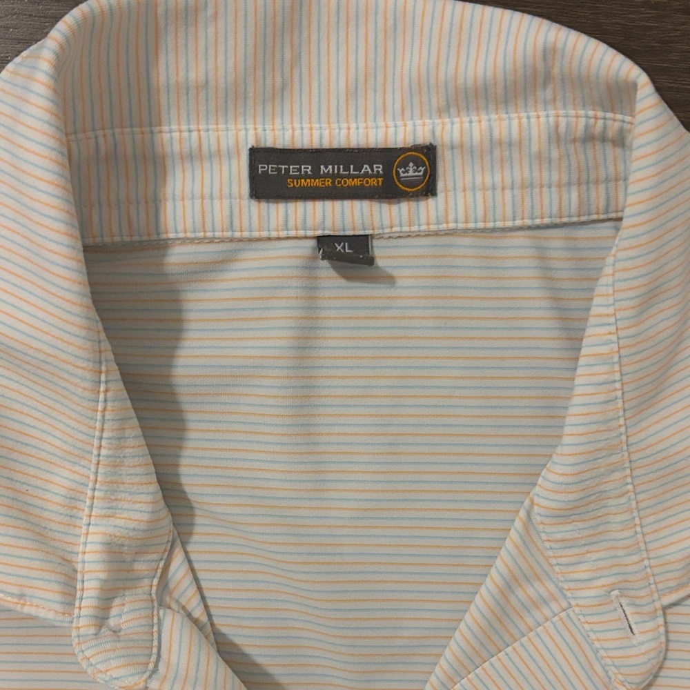 Peter Millar Cream Polo Shirt